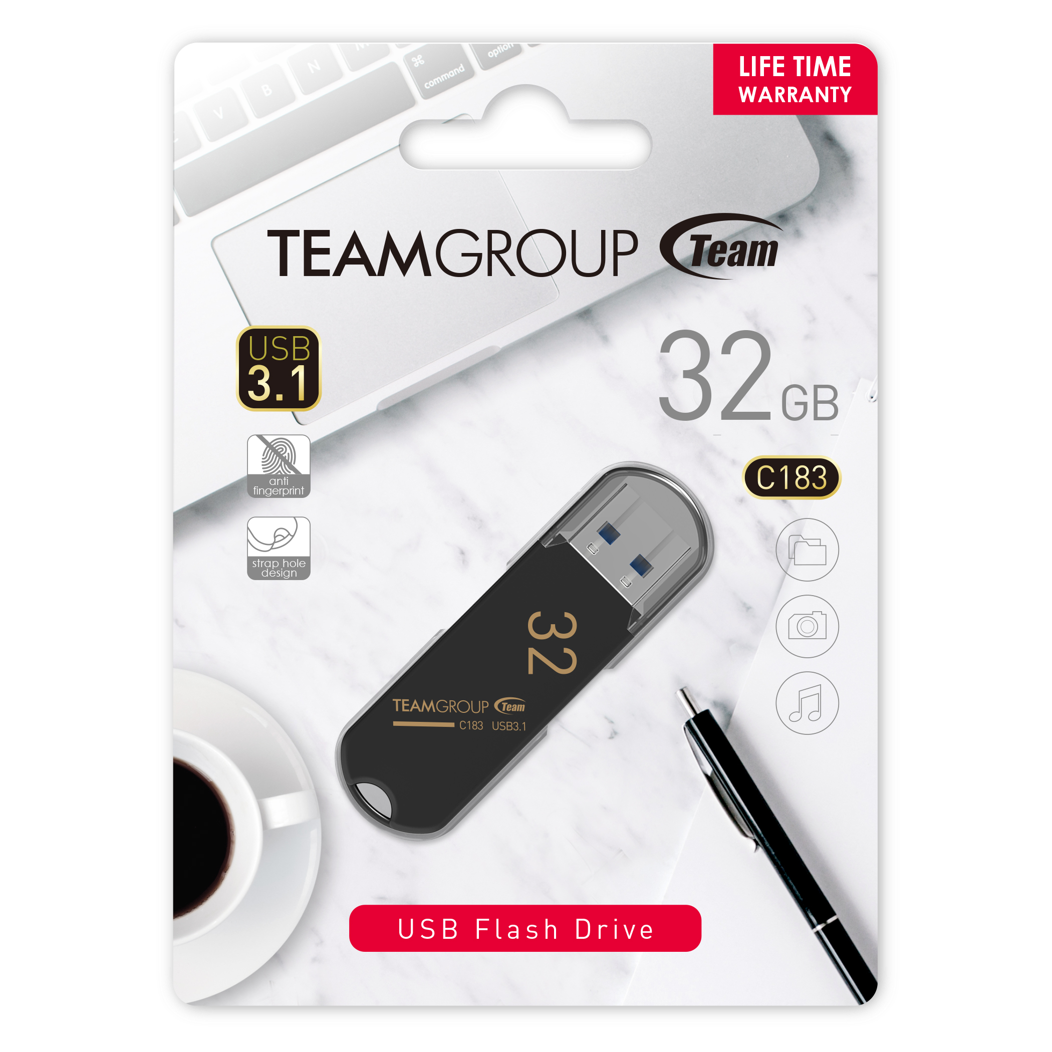 Memorijski stick TEAMGROUP C183 (kapacitet 32GB, sučelje USB 3.1 Gen 1, dimenzije 58 x 17.6 x 7mm, težina 7g)-3