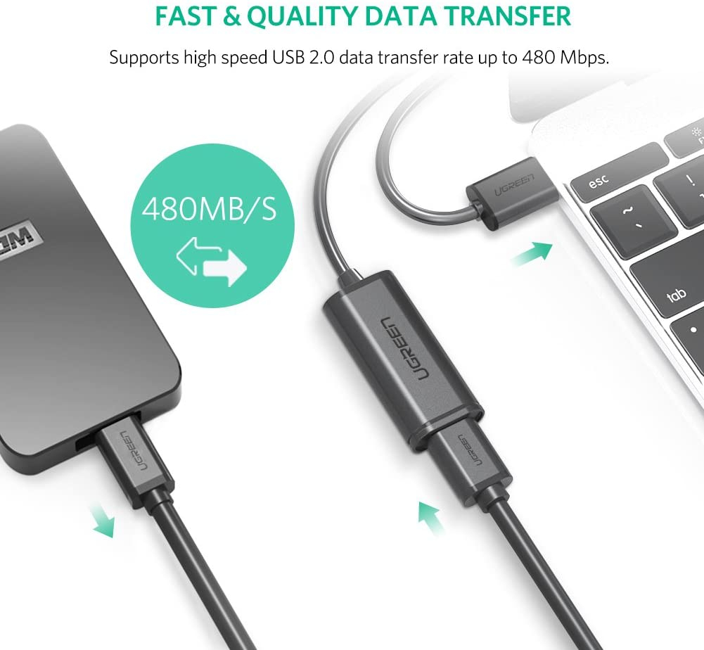 USB aktivni produžni kabel UGREEN (USB 2.0, s pojačalom signala, 20 m)-1
