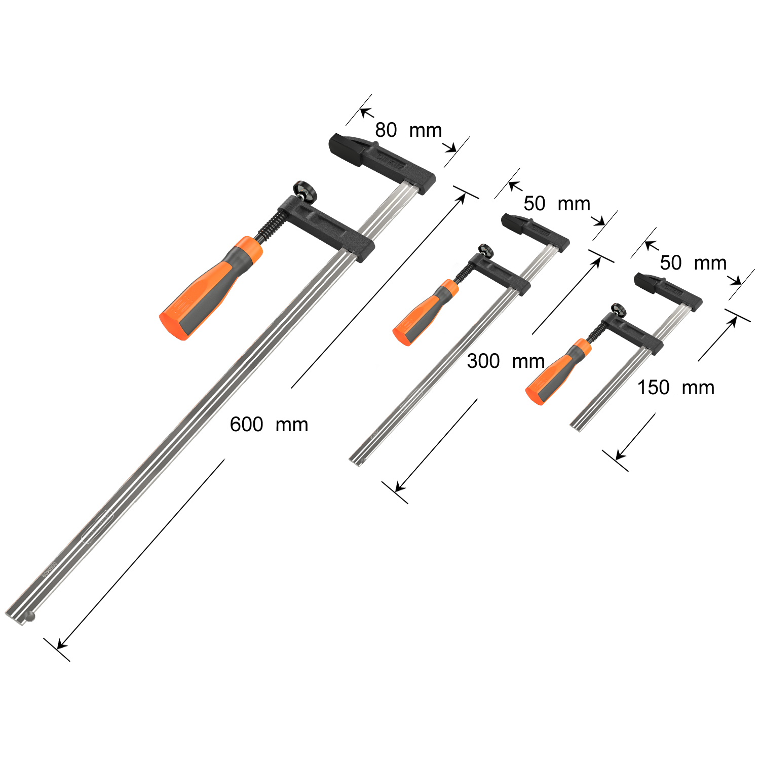 Set stezaljki za stolariju VONHAUS F (13 komada)-0