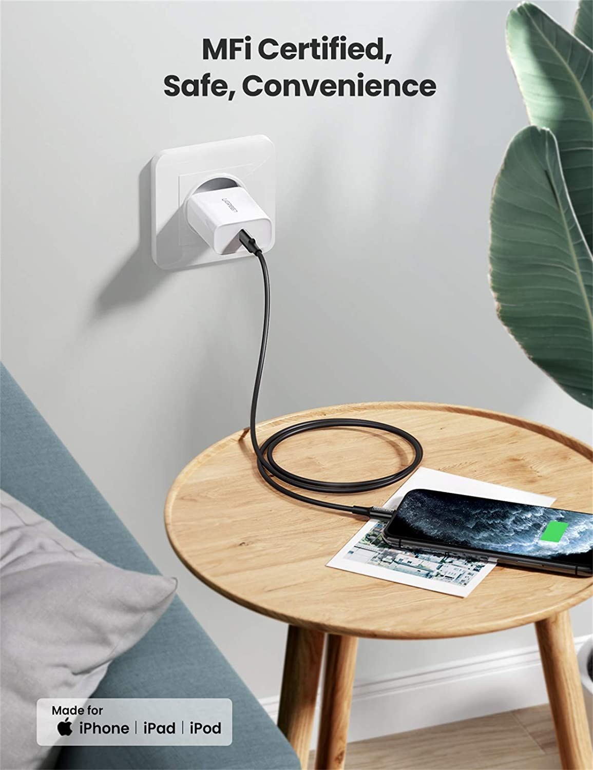 Kabel USB-C na Lightning kabeli UGREEN (2 m, M/M) crna-6