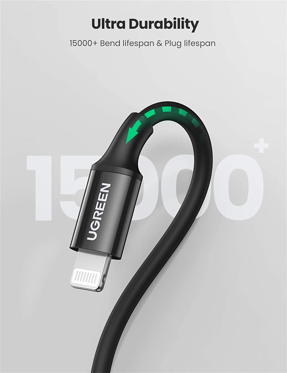 Kabel USB-C na Lightning kabeli UGREEN (2 m, M/M) crna-4