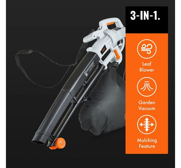 VONHAUS 3in1 electric blower, leaf vacuum cleaner and mulcher 35L-8
