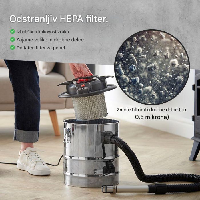 Usisavač za pepeo VONHAUS 15L-9