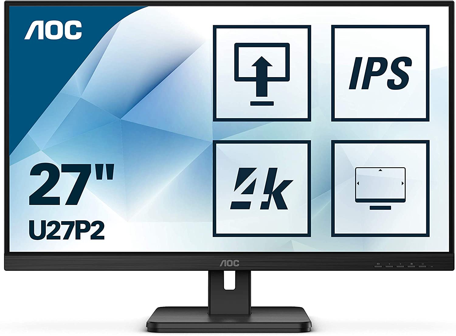 Monitor AOC U27P2 (27" IPS, 60Hz, 3840x2160 4K UHD) crni-0