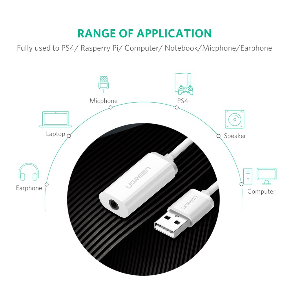 Adapter za USB-A na 3.5 mm aux kabel UGREEN-5