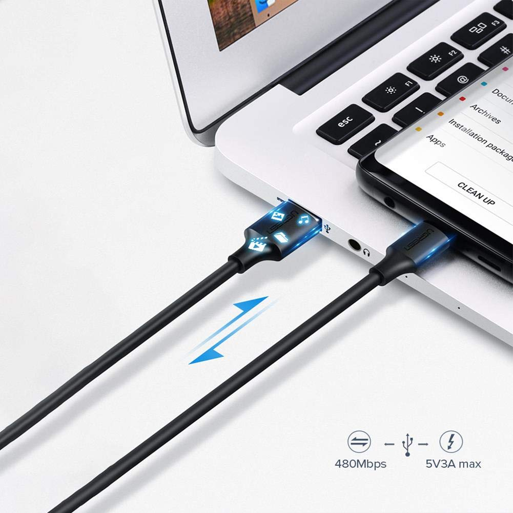 Kabel USB-A 2.0 na C UGREEN (3 m) crna-1