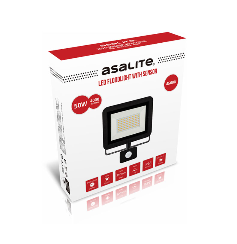 Led reflektor ASALITE 50W (4500K, 4000Lm + senzor)-2