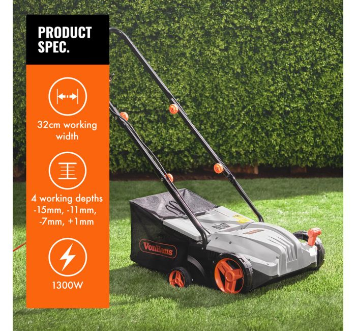 Električni prozračivač travnjaka VONHAUS 1300W-3