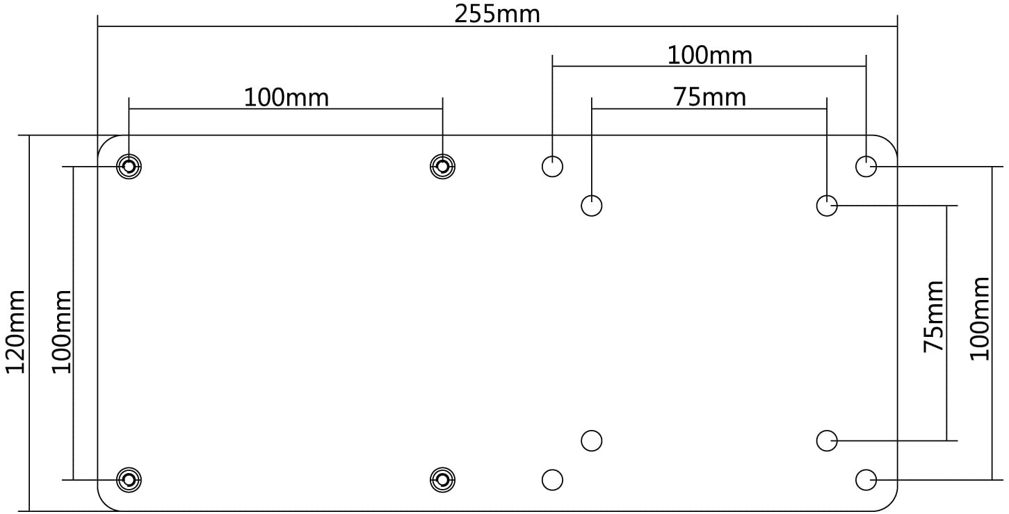 VESA bracket for Intel NUC computers 75x75 and 100x100mm-4