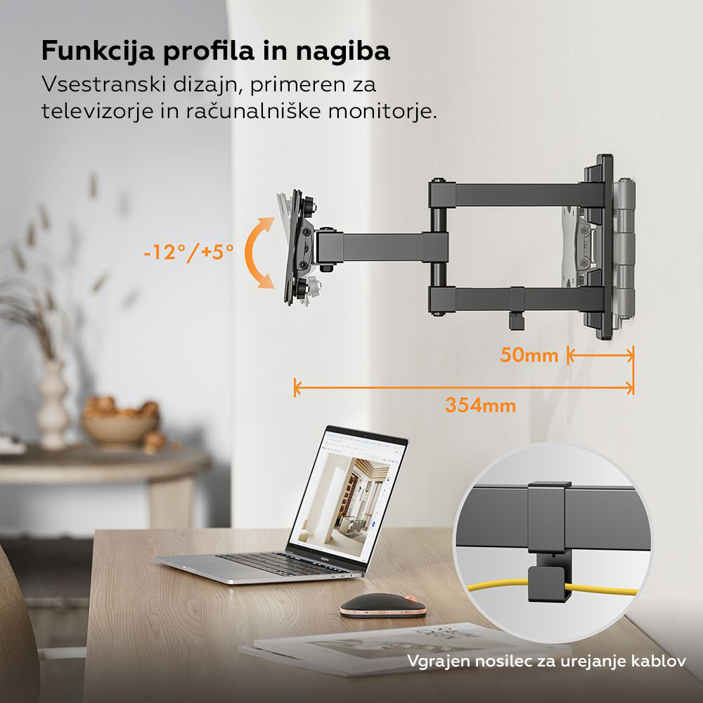 Sklopivi VONHAUS Nosač za TV zidni/monitor do 35kg-3