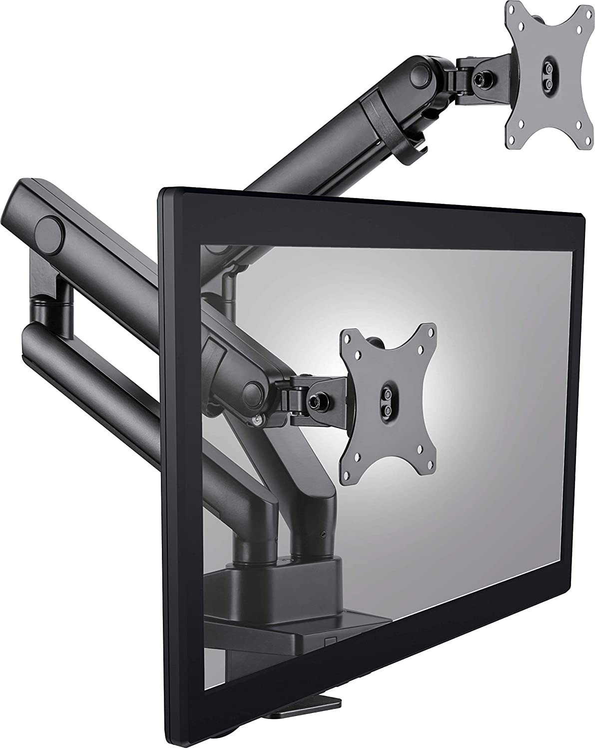 Nosač IcyBox za dva monitora do 32" s montažom na rub stola-1