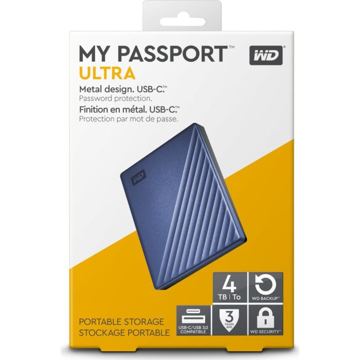 Prijenosna baterija WD My Passport ULTRA (4 TB, USB-C 3.1) plava-8
