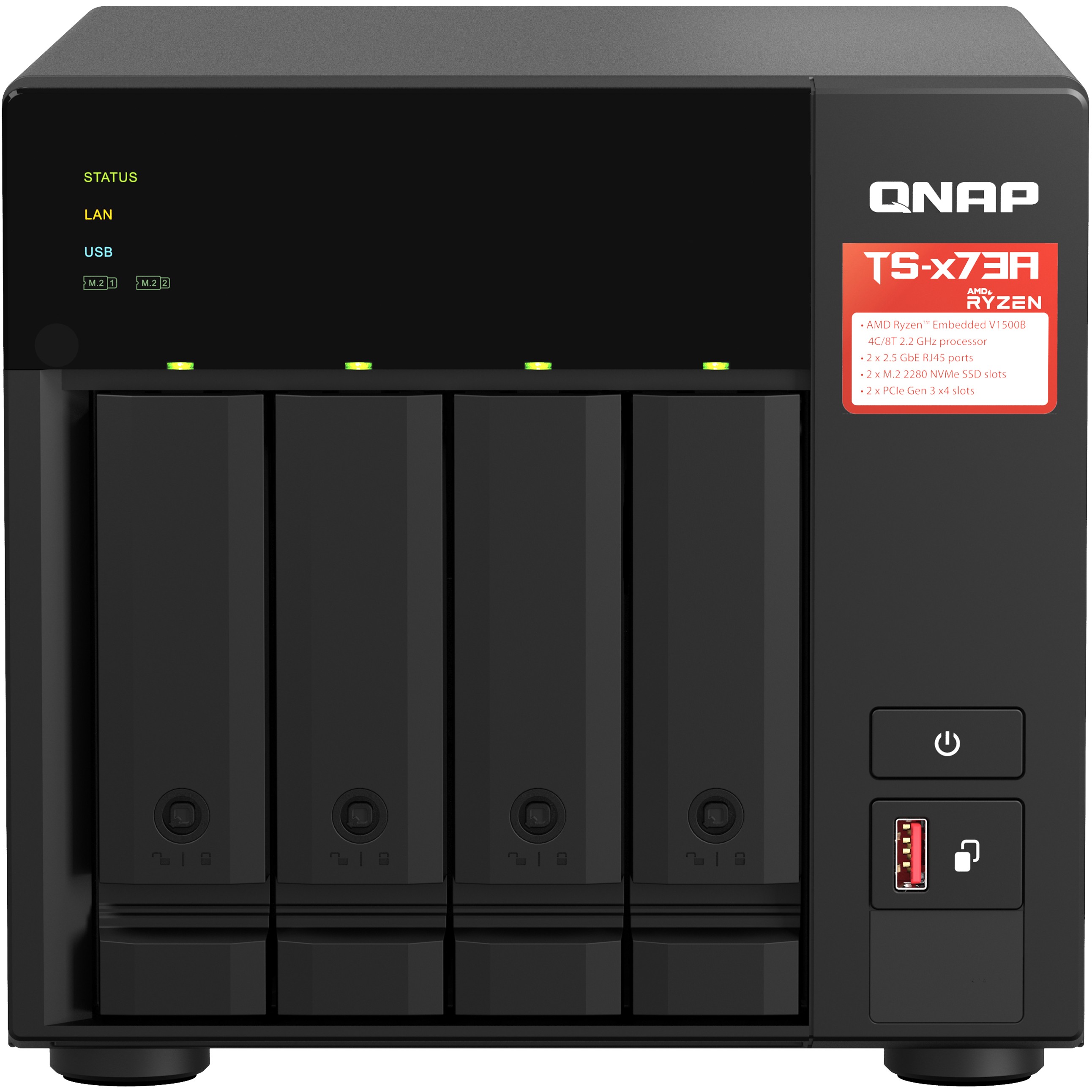 Server NAS QNAP za 4 diska, 8GB ram, 2x 2.5Gb mreža-6