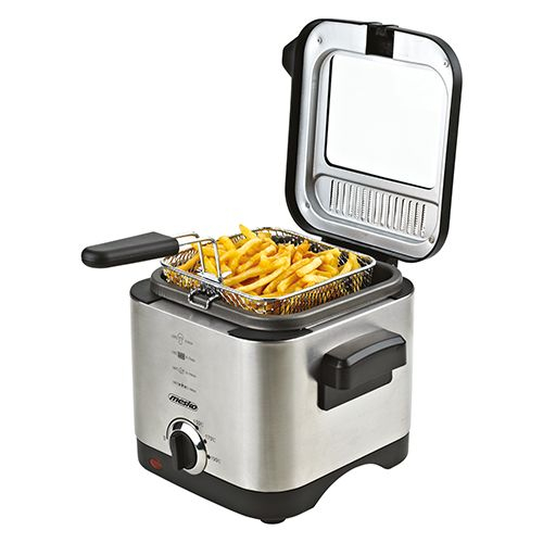 Friteza MESKO MS 4910 (900 W, 1.5 L, srebrna)-0