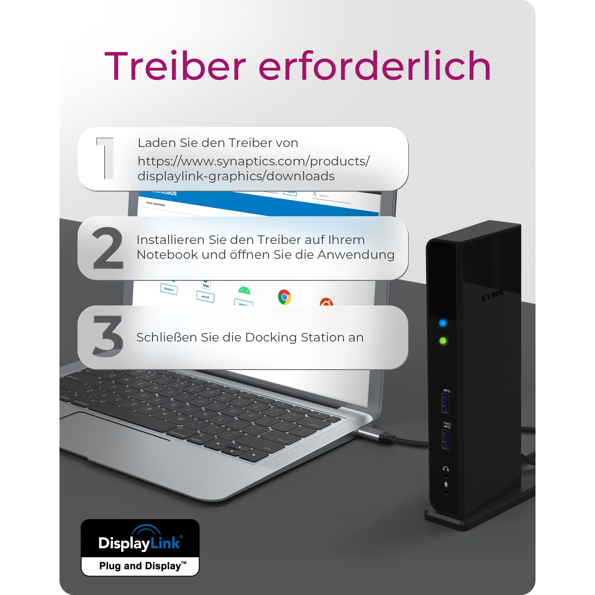 Priključna stanica ICYBOX IB-DK2251AC Multi-Docking USB-C-10