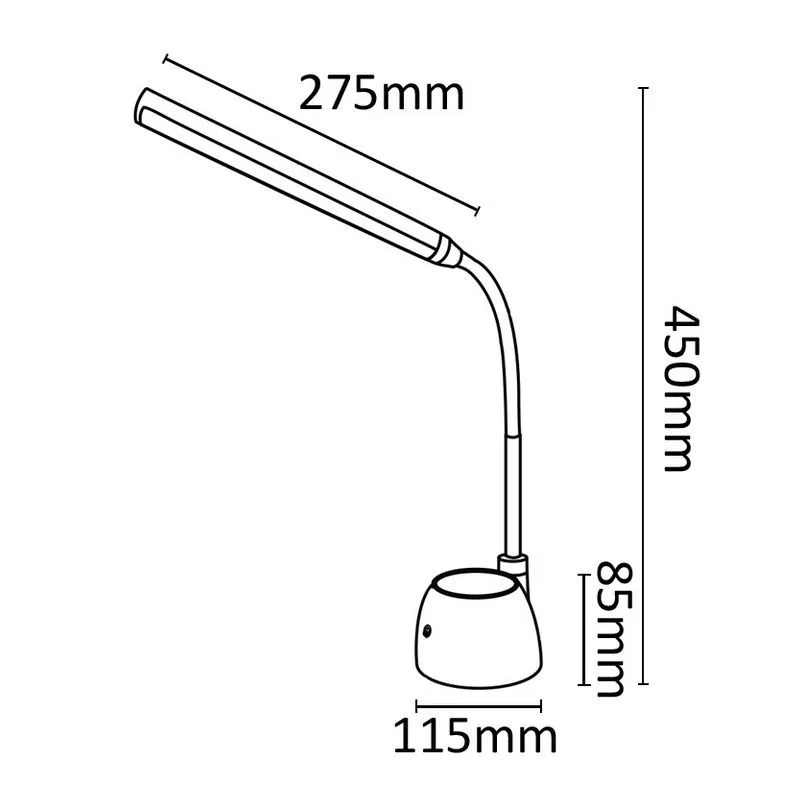 Stolna lampa ASALITE 6W (4000K, 480lm crna, dimmer)-4