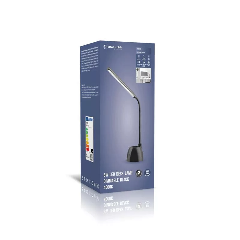 Stolna lampa ASALITE 6W (4000K, 480lm crna, dimmer)-2