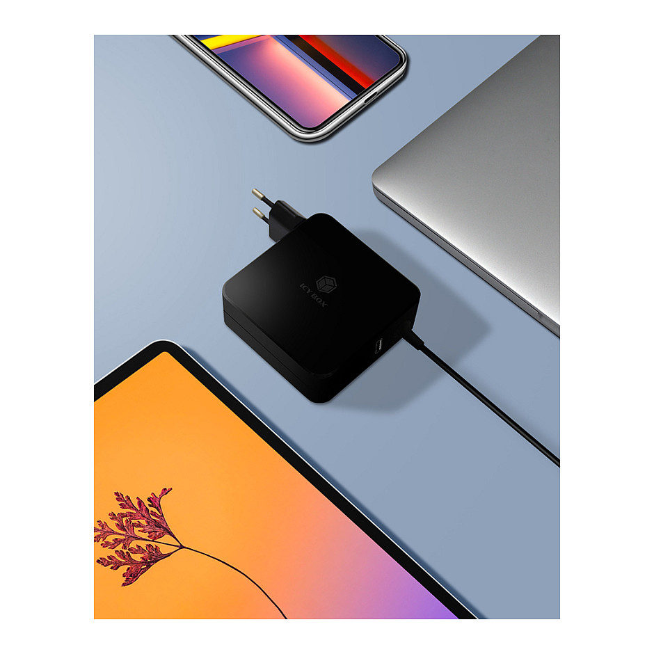 Punjač Icybox IB-PS101-PD s USB-C i Power Delivery 90W-10
