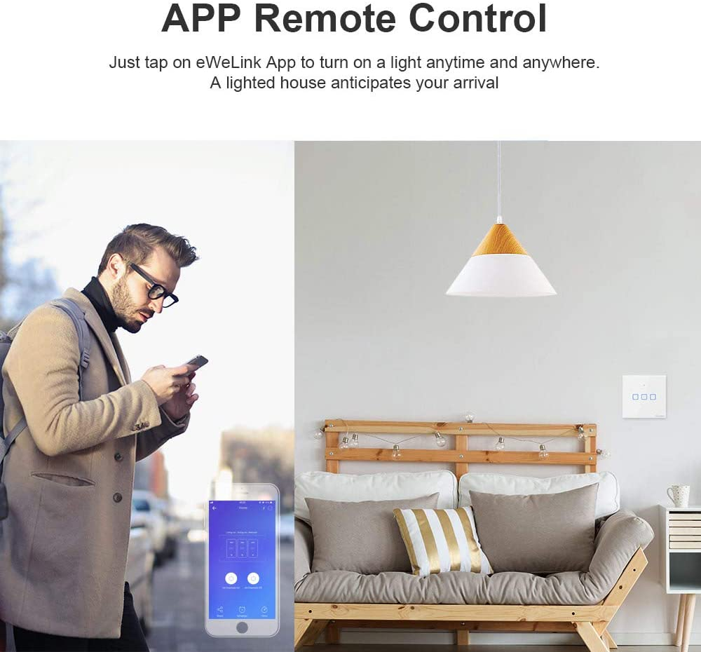 Pametni zidni Wi-Fi prekidač SONOFF single T0EU1C-TX-5