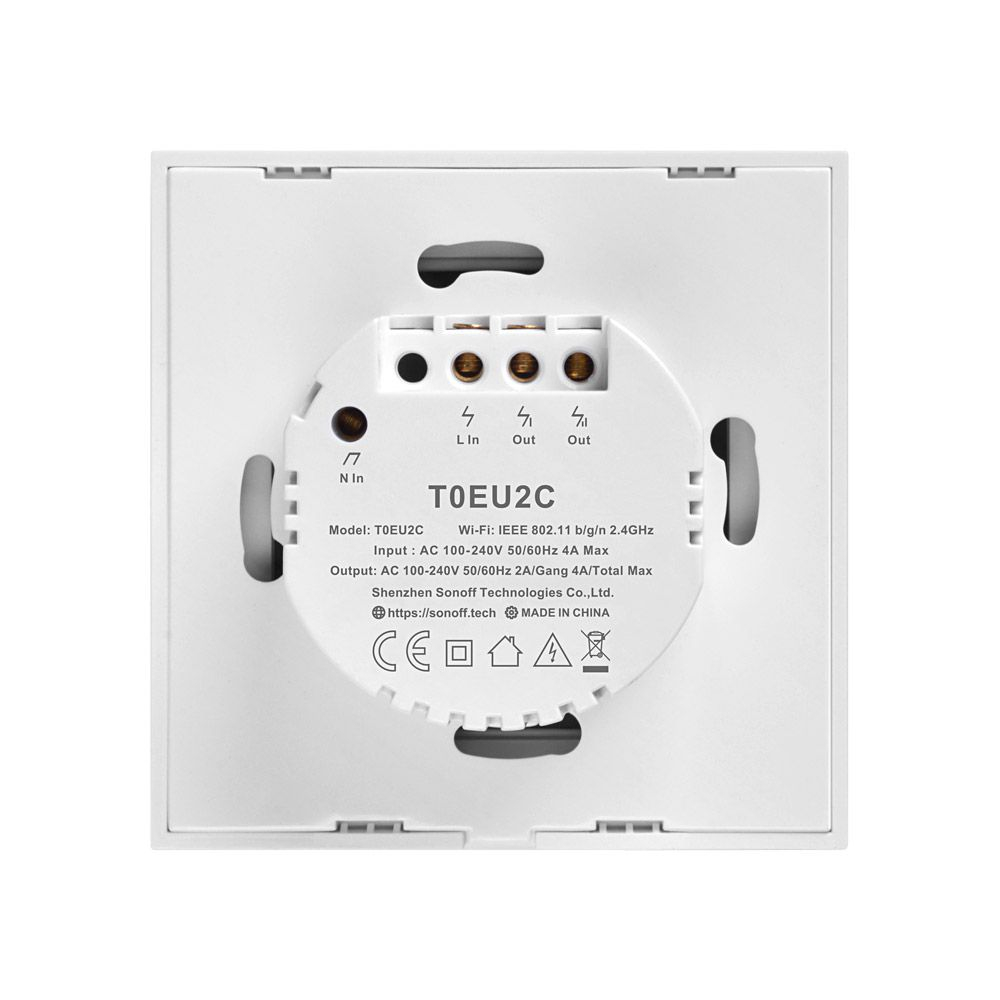 Pametni zidni prekidač SONOFF Wi-Fi dual T0EU2C-TX-1