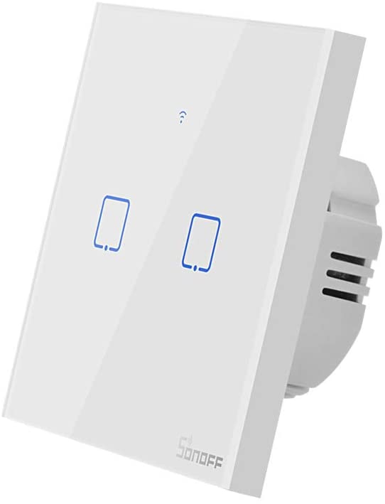 Pametni zidni prekidač SONOFF T1EU2C-TX Wi-Fi + RF433 Dual-4