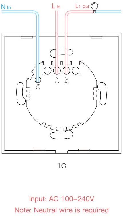 Pametni zidni Wi-Fi prekidač SONOFF single T3EU1C-TX-8