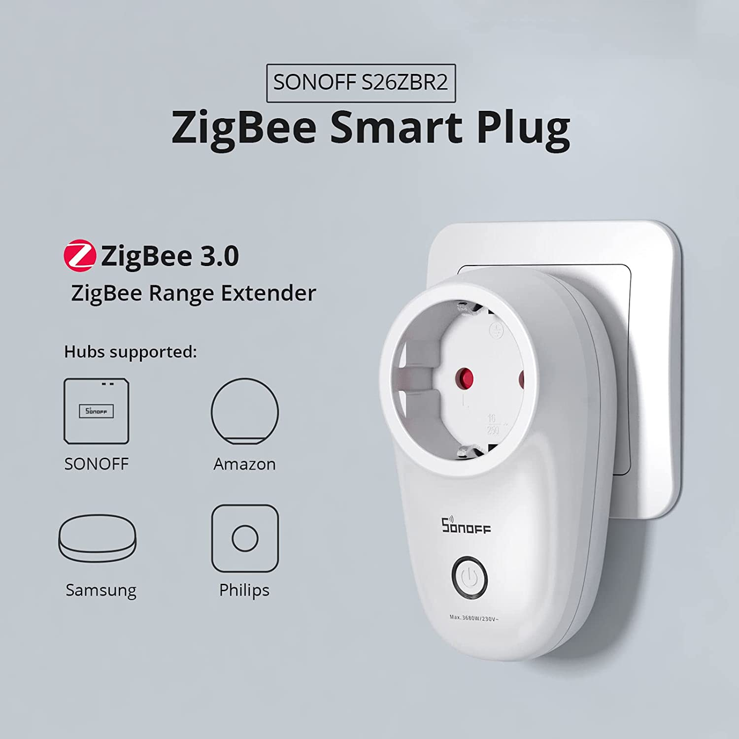 Pametna utičnica SONOFF S26R2TPF-DE Wi-Fi / ZigBee protocol-6