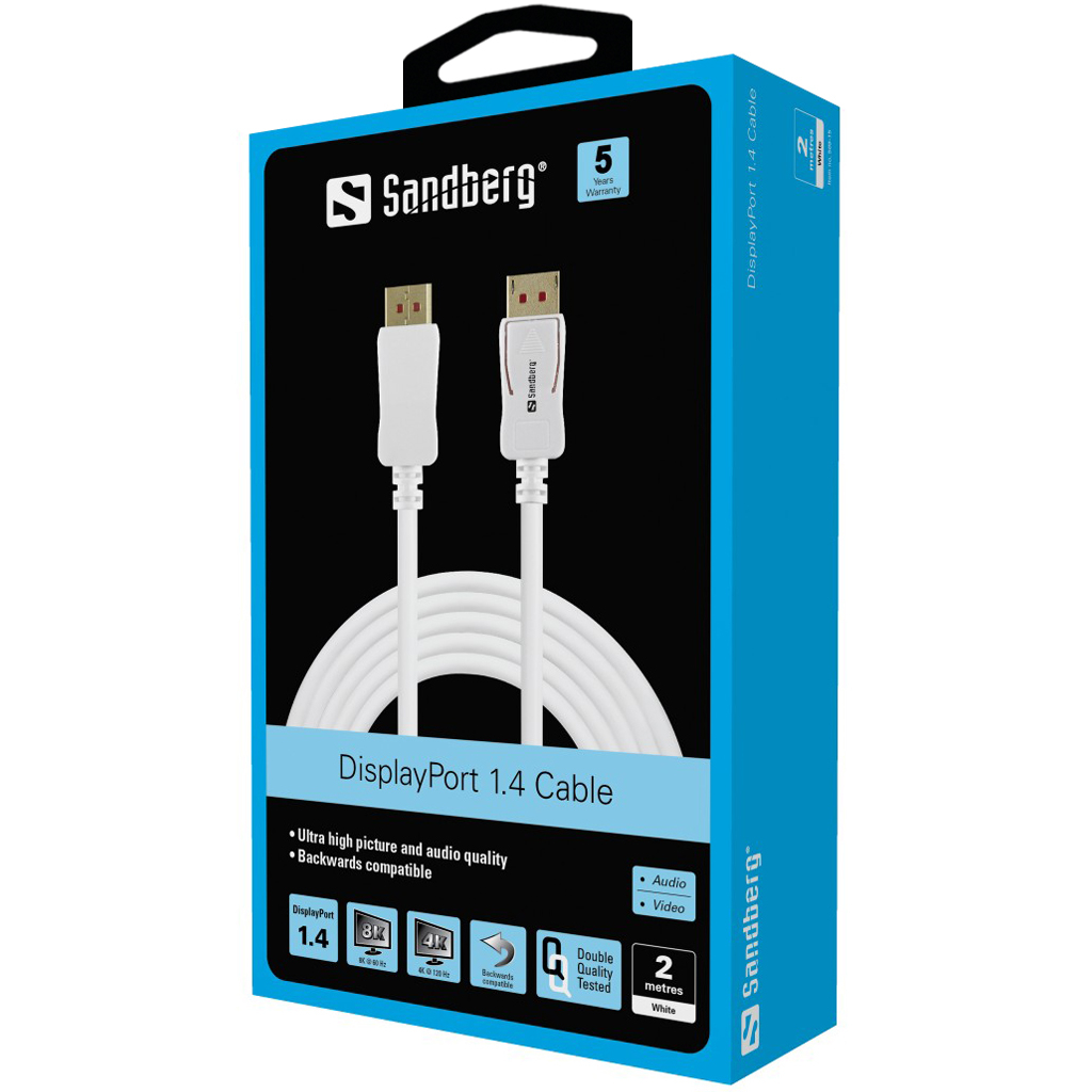 DisplayPort 1.4 8k @ 60Hz 2m kabel Sandberg-1