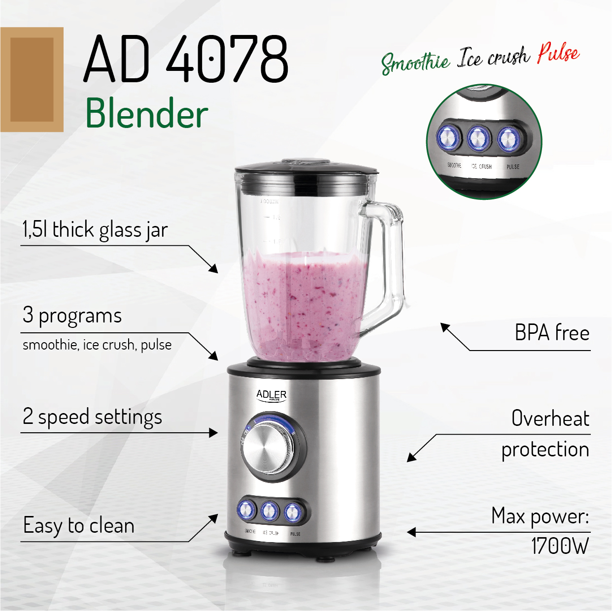 Blender ADLER AD 4078 (1700W)-12
