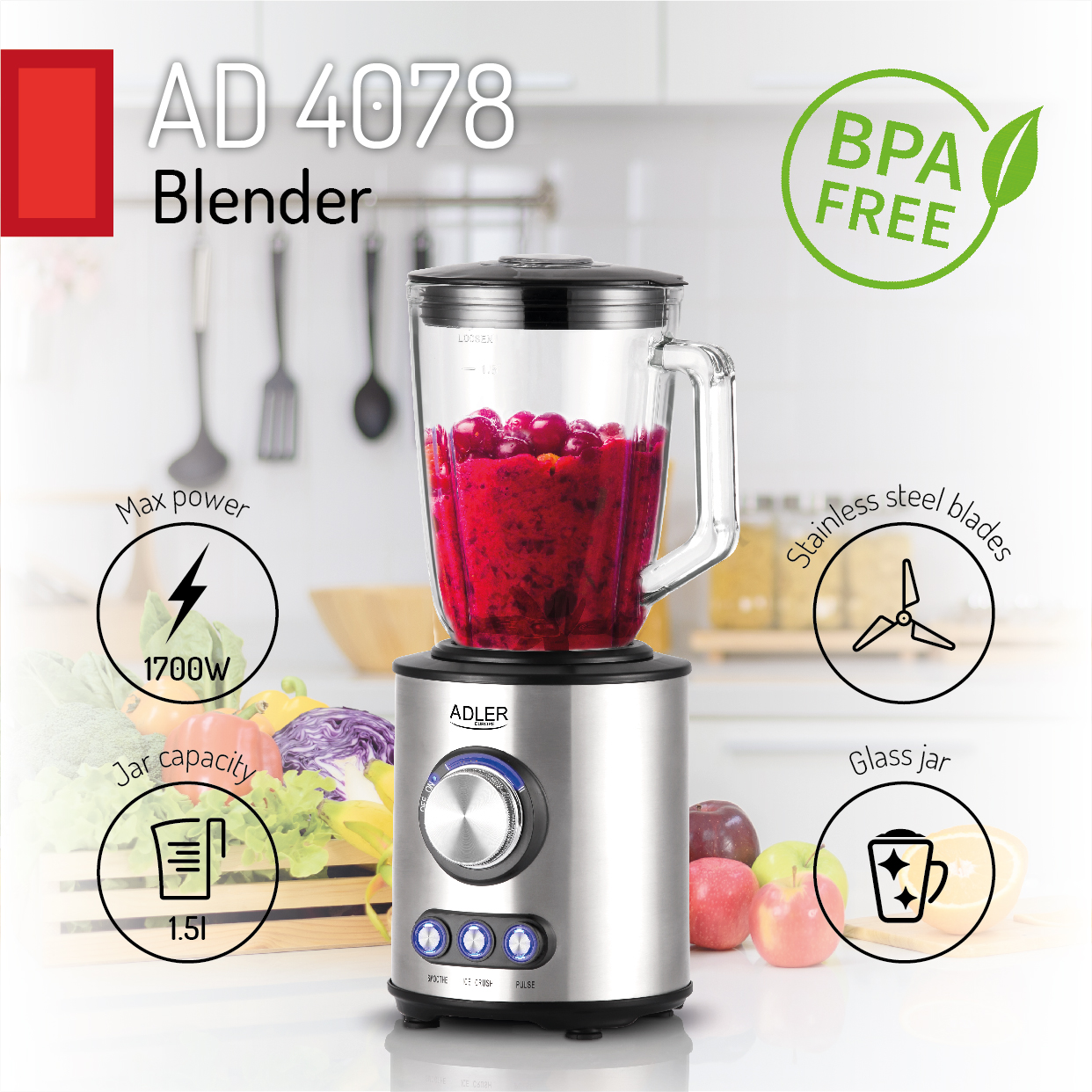 Blender ADLER AD 4078 (1700W)-11