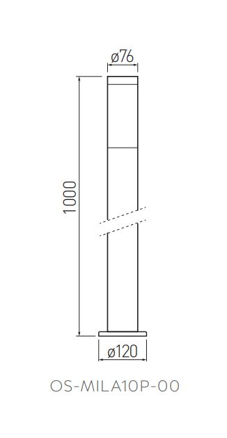 Vanjska podna lampa GTV MILAN (1xE27 230V IP54 100cm)-1