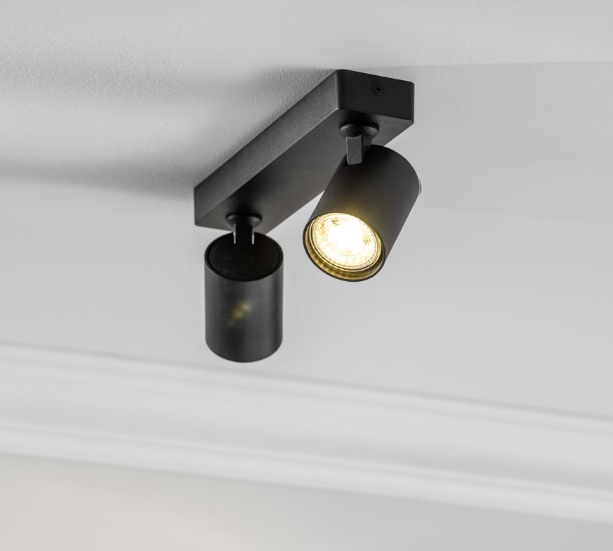 Reflektorska lampa GTV SANTO (2x GU10 220V crna)-1