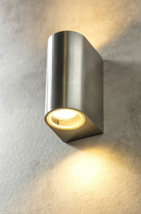 Vanjska zidna lampa GTV TIAGO (2x GU10 230V IP54 crna)-1