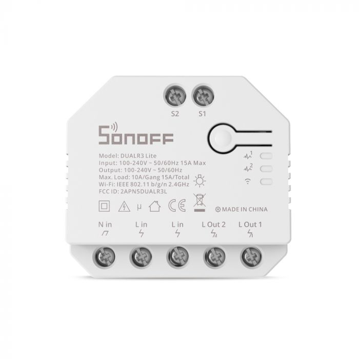 Pametni prekidač SONOFF Wi-Fi 2-channel, motor control for DUAL3LITE roller shutters-0