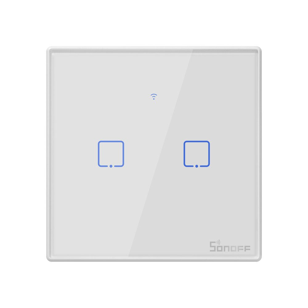Pametni zidni prekidač SONOFF Wi-Fi + RF433 dual T2EU2C-TX-0