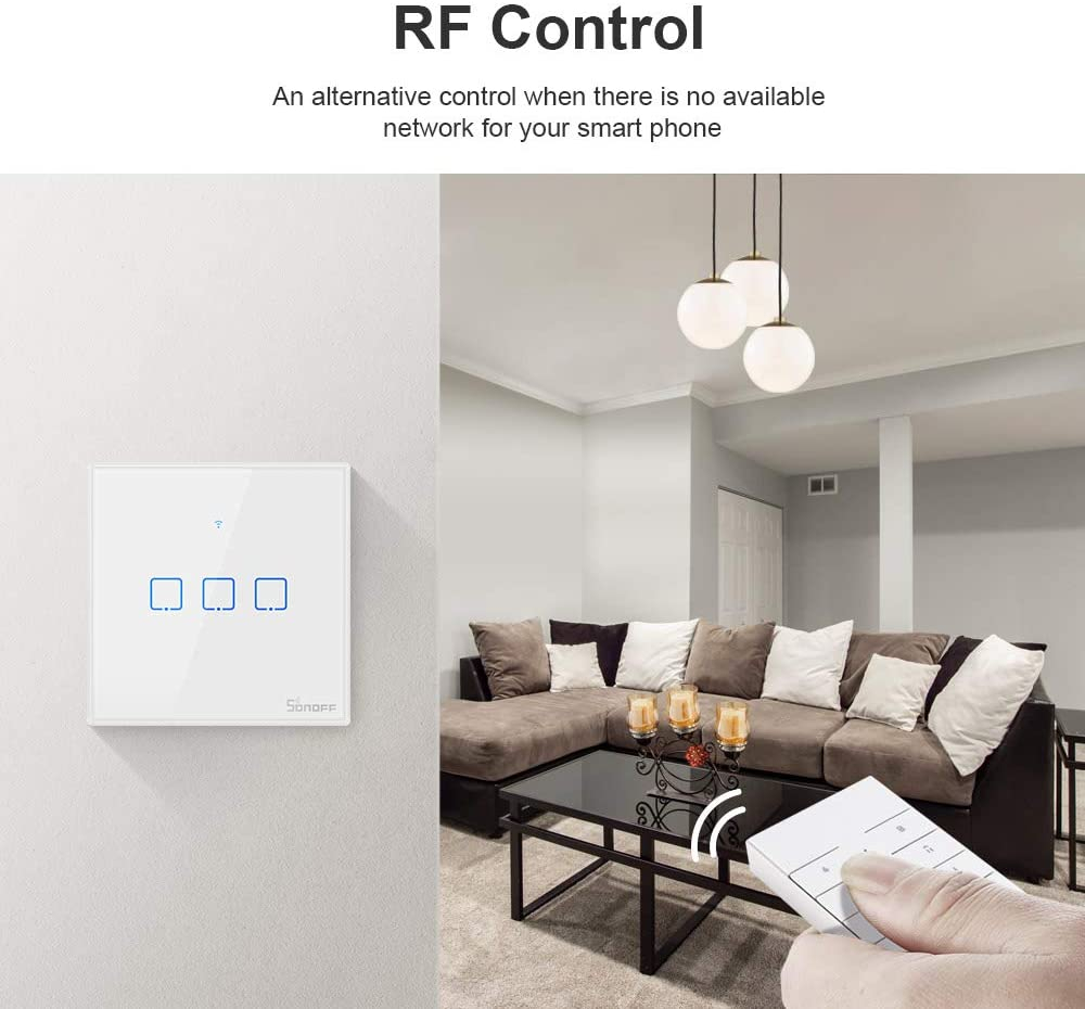 Pametni zidni prekidač SONOFF T2EU3C-TX (3 kanala, Wi-Fi + RF 433 MHz, upravljanje dodirom)-10