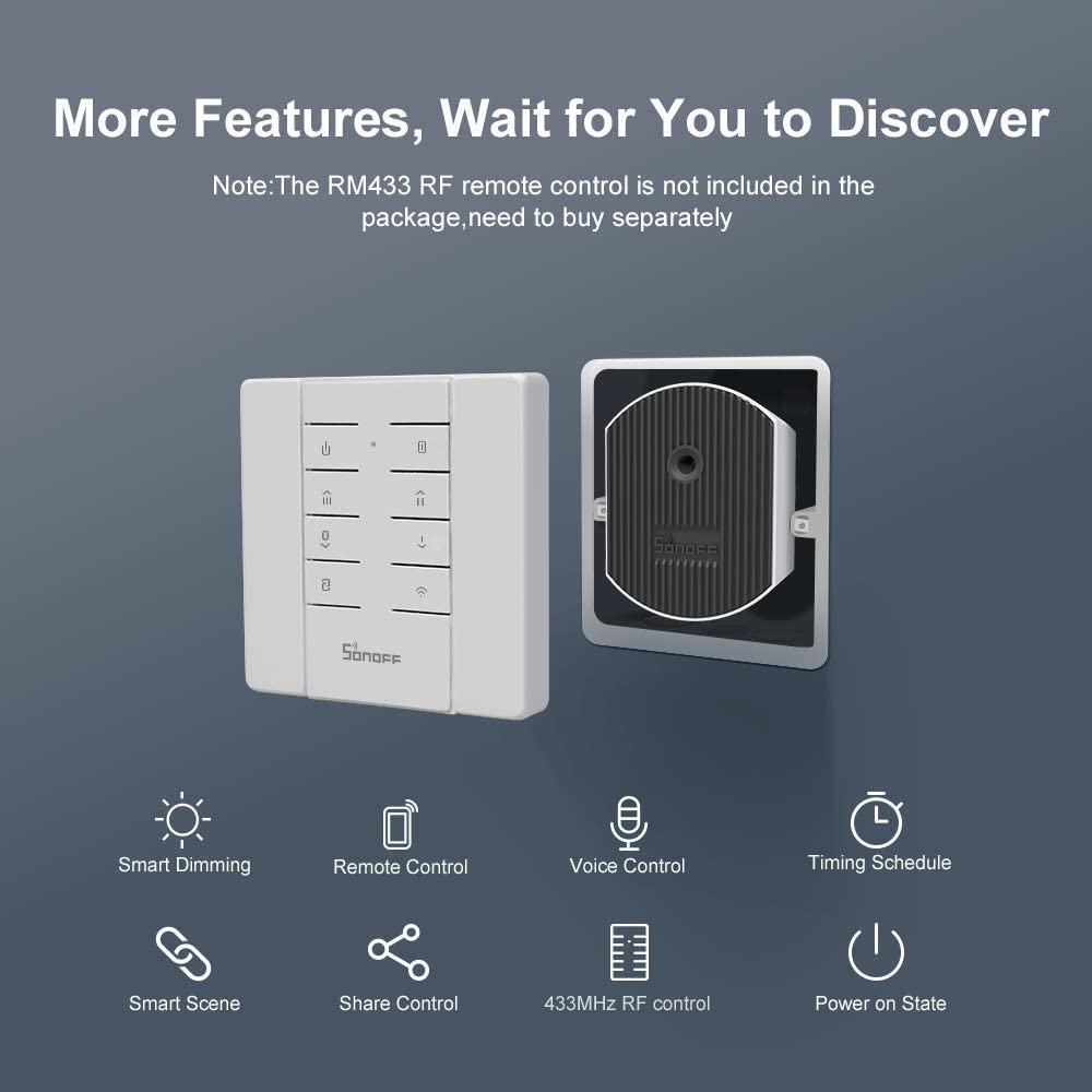 Pametni senzor za prigušivanje SONOFF Wi-Fi dimming switch D1 with RF control-1