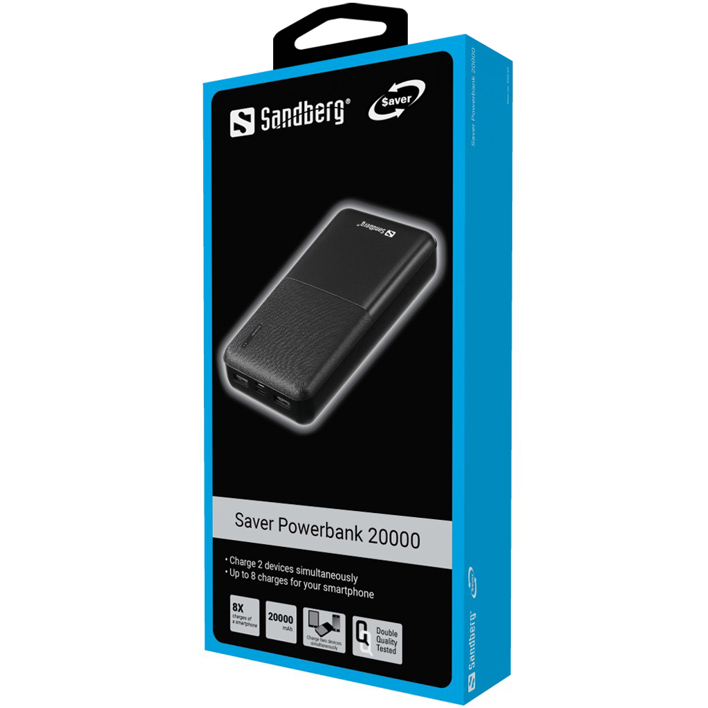 Prijenosna baterija Sandberg Saver Powerbank 20000 mAh-1