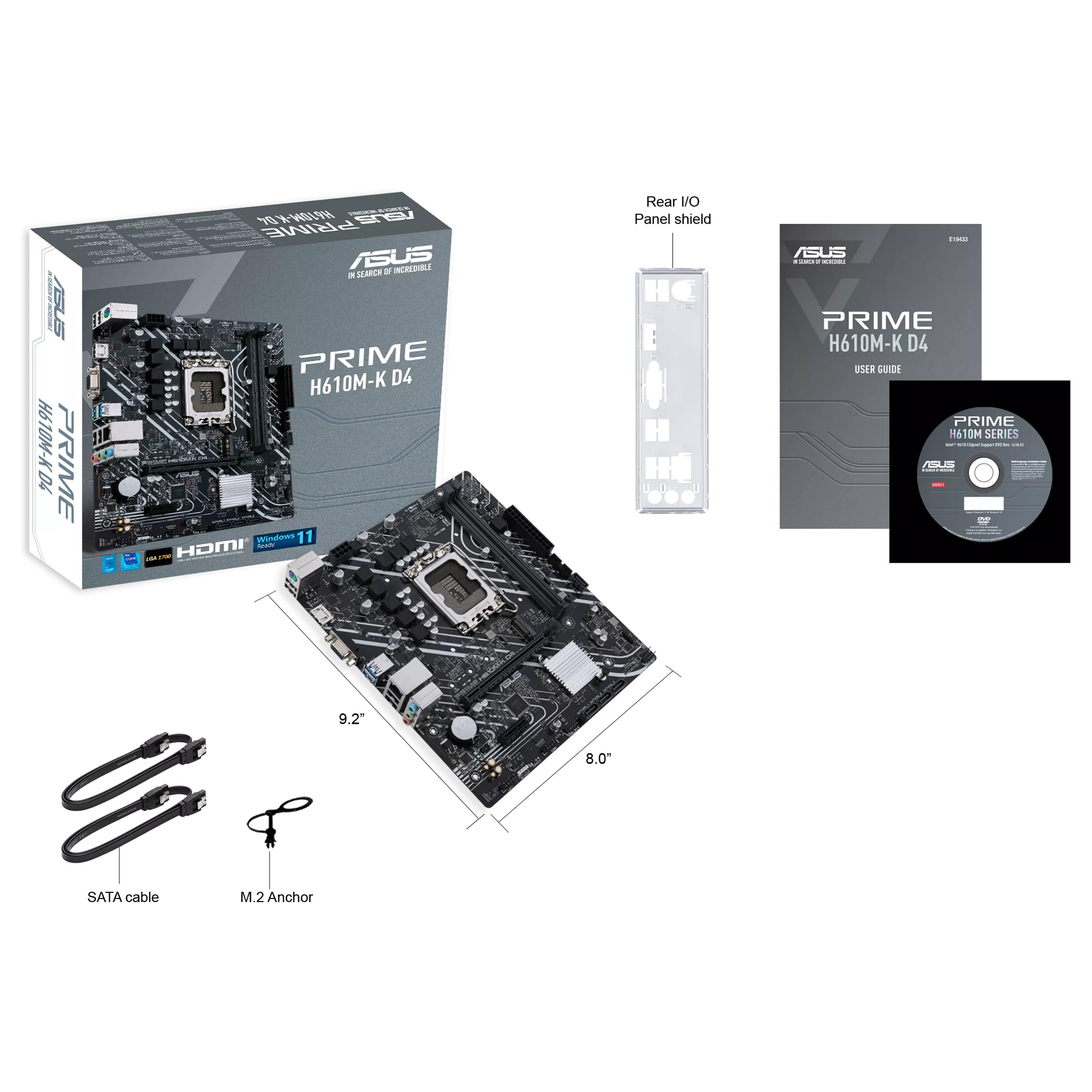 Matična ploča ASUS PRIME H610M-K D4 (intel lga 1700, micro atx, ddr4, sata3, hdmi, usb3.2gen1)-13