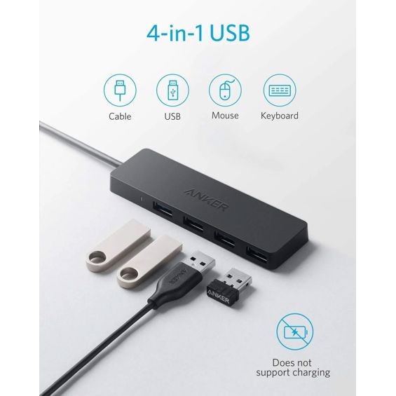 Ultra tanki 4-port USB 3.0 hub ANCHOR (crni)-7