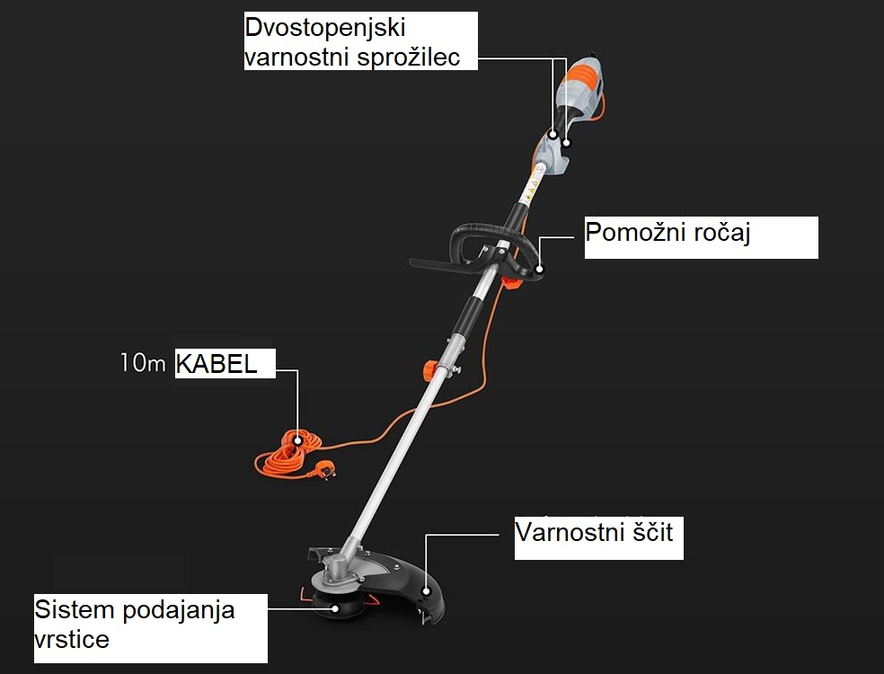 Vrtni trimer VONHAUS F-Series (s četkom)-3