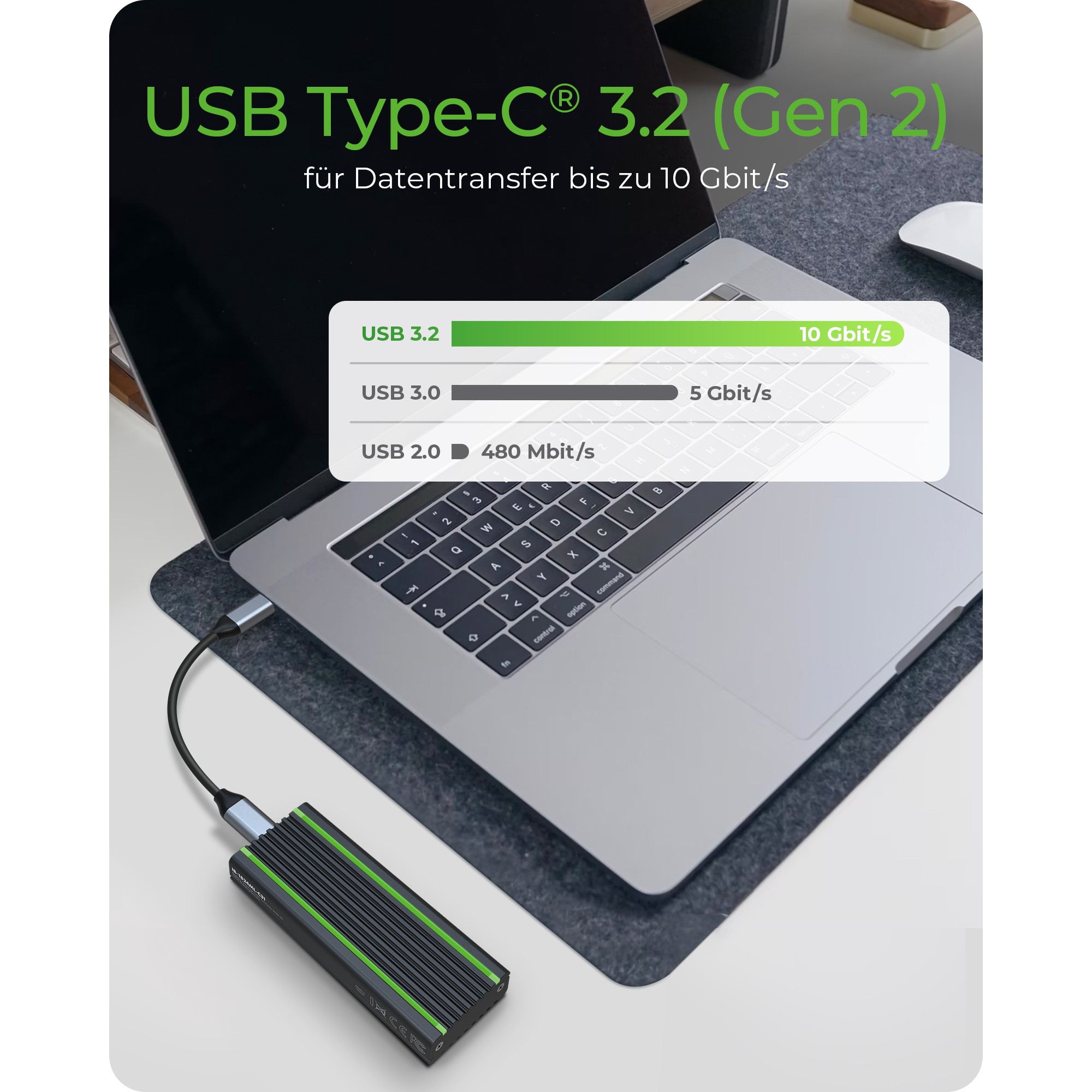 Kućište Icybox USB-C & USB-A 3.1 za M.2 NVMe SSD-7