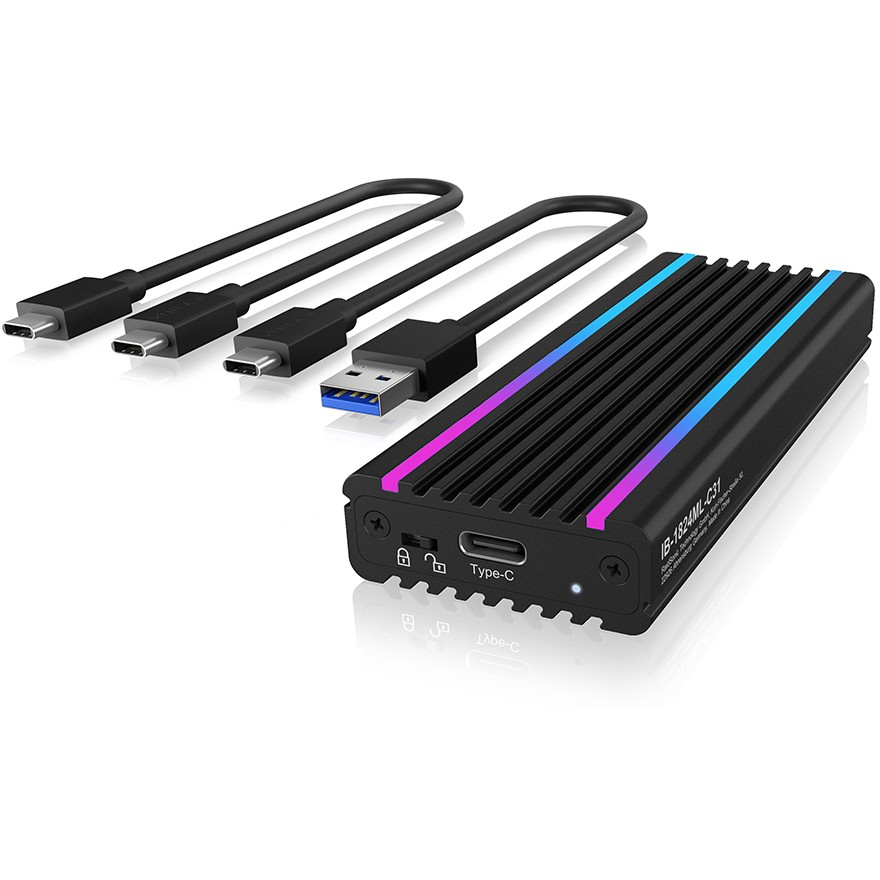 Kućište Icybox USB-C & USB-A 3.1 za M.2 NVMe SSD-13