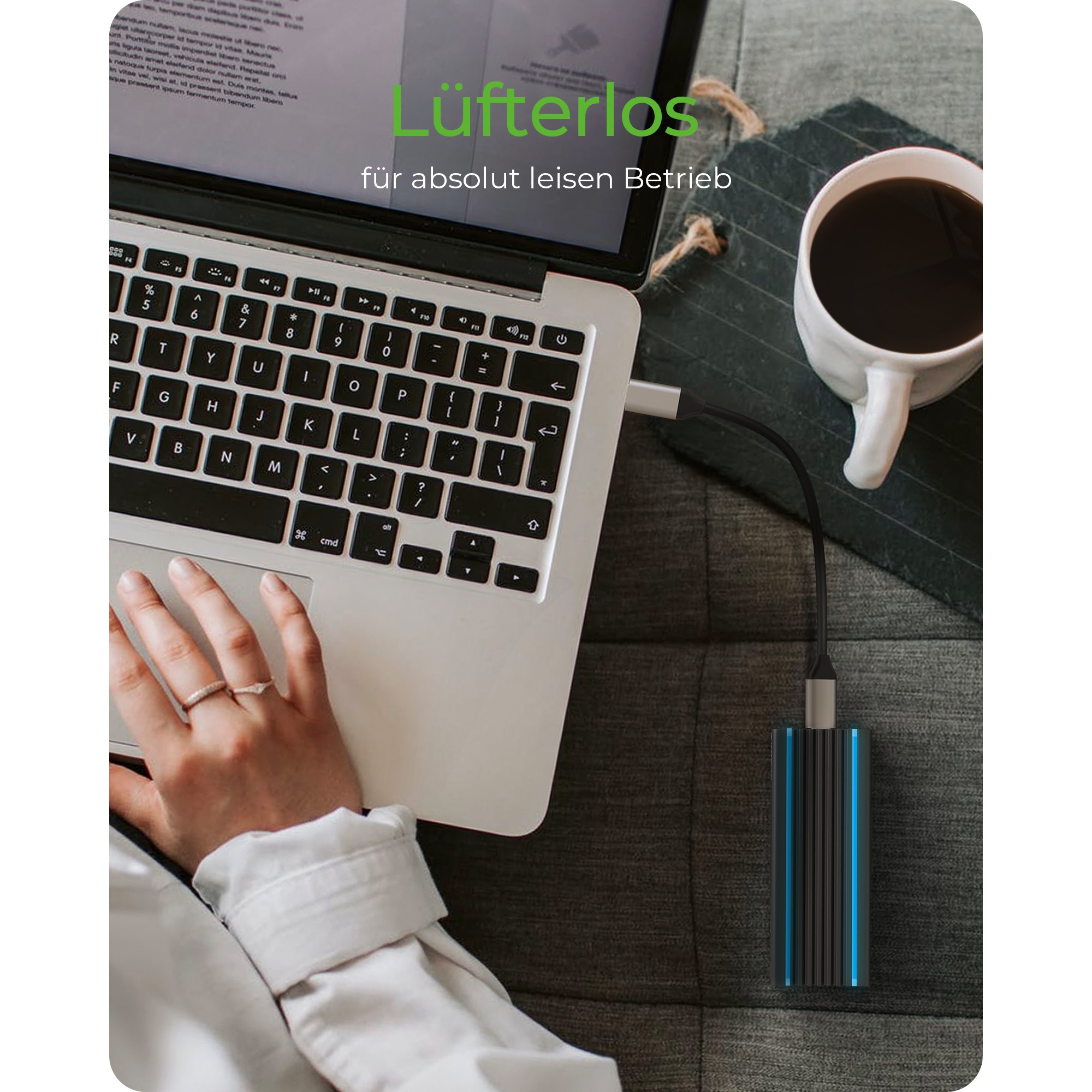Kućište Icybox USB-C & USB-A 3.1 za M.2 NVMe SSD-16