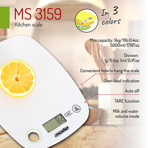 Snažna kuhinjska vaga MS3159 (bijela)-3