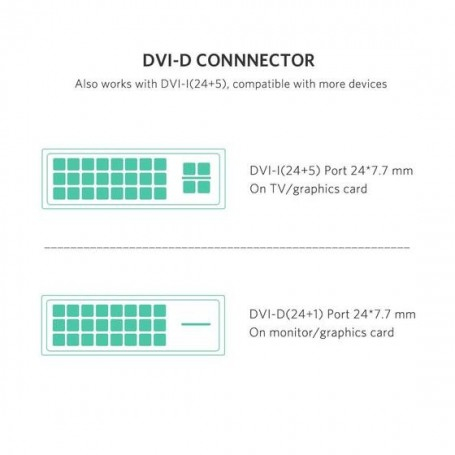 Kabel HDMI na DVI 24 + 1 UGREEN (1 m)-5