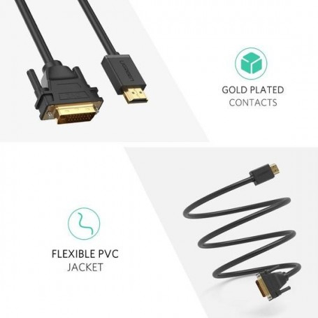 Kabel HDMI na DVI 24 + 1 UGREEN (2 m)-1