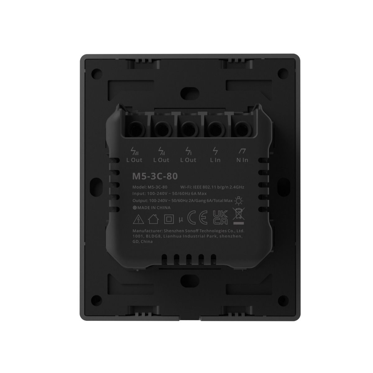 Pametni zidni Wi-Fi prekidač SONOFF M5-3C-80, triple-3