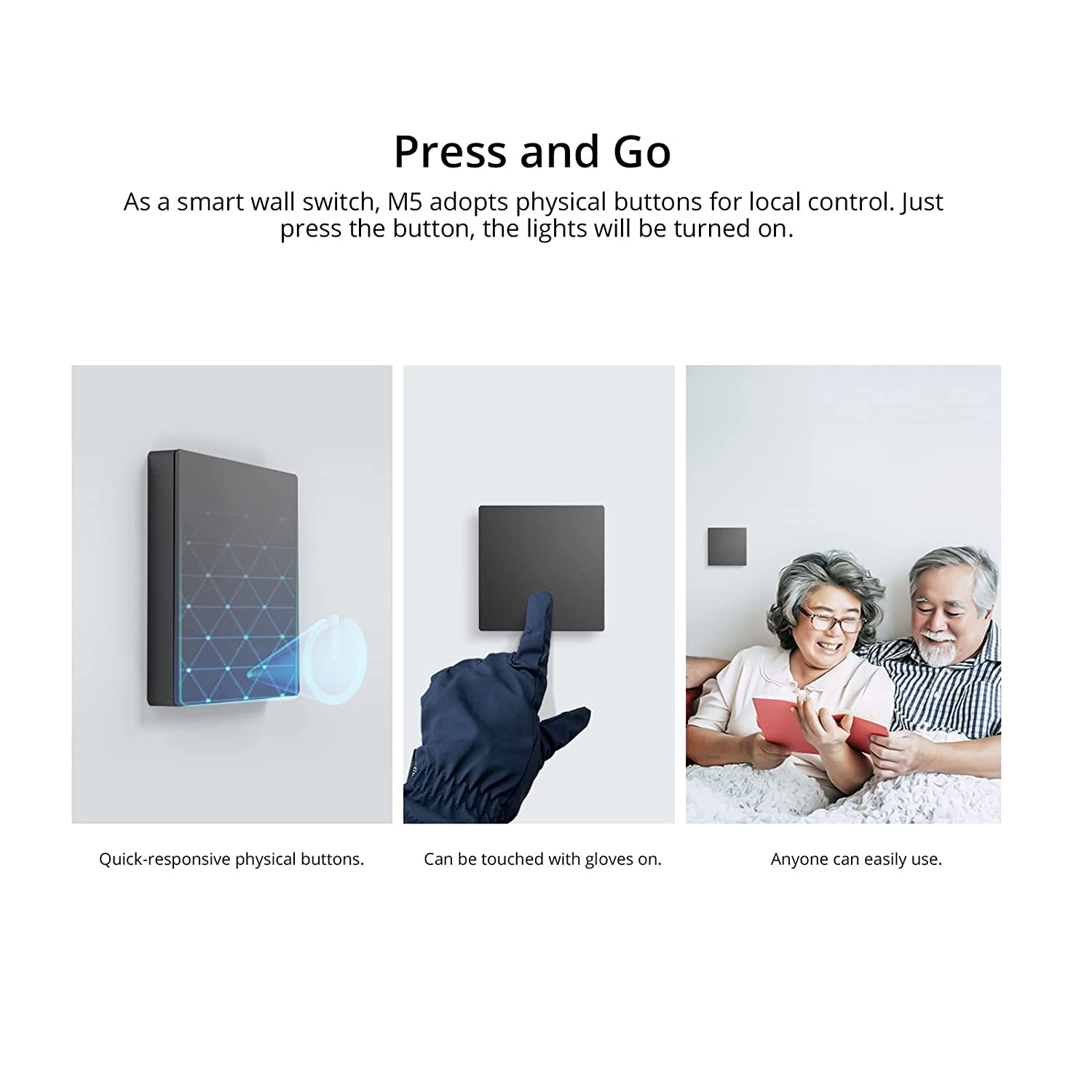 Pametni zidni Wi-Fi prekidač SONOFF M5-1C-80, single-3