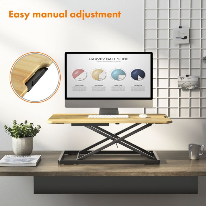 Ultratanki VONHAUS Sit & Stand stolić izrađen od bambusa-1